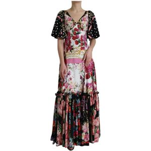 Dolce & Gabbana - Jurk - Veelkleurig - Maxi - 100% Zijde