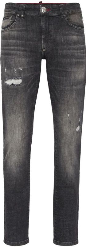 Philipp Plein, Heren, Jeans, Grijs, Maat: W30 Katoen,