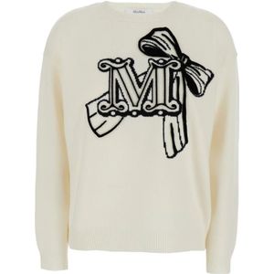 Max Mara, Dames, Truien, Wit, Maat: L Wol,