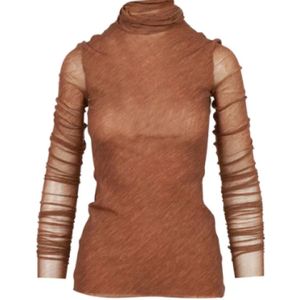 Philosophy di Lorenzo Serafini, Dames, Blouses & Shirts, Bruin, Maat: M Polyamide,