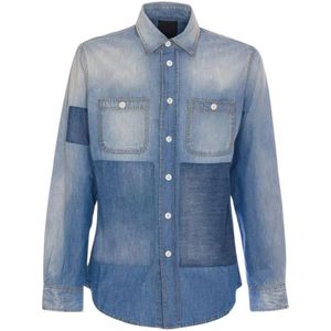 Givenchy, Heren, Overhemden, Blauw, Maat: M Denim,