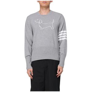 Thom Browne, Heren, Truien, Grijs, Maat: L