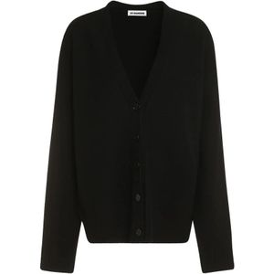 Jil Sander, Dames, Truien, Zwart, Maat: L Wol,