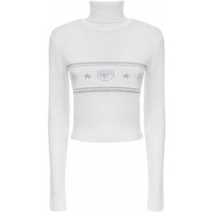 Chiara Ferragni Collection, Dames, Truien, Wit, Maat: S