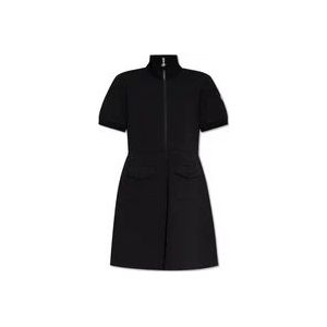 Moncler Jurk met opstaande kraag , Black , Dames , Maat: M