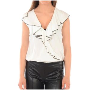 Liu Jo, Dames, Tops, Wit, Maat: XS Viscose,