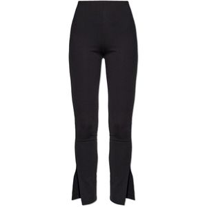 Anine Bing, Dames, Broeken, Zwart, Maat: L Nylon,