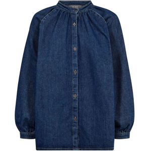 MOS Mosh, Dames, Blouses & Shirts, Blauw, Maat: XS Denim,