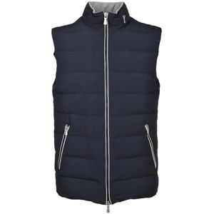 Eleventy, Heren, Jassen, Blauw, Maat: M Polyamide,