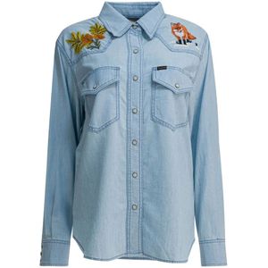 Filson, Dames, Blouses & Shirts, Blauw, Maat: L Katoen,