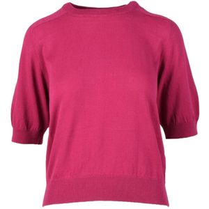 Alpha Studio, Dames, Truien, Roze, Maat: L Katoen,
