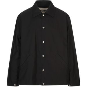 Jil Sander, Heren, Jassen, Zwart, Maat: L Katoen,
