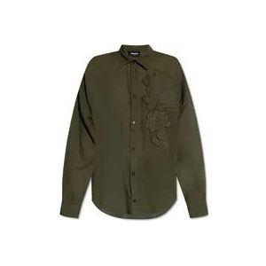 Dsquared2 Gepatcht shirt , Green , Dames , Maat: M