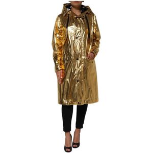 Dolce & Gabbana - Trench Coat Jacket - Goud - Met Afneembare Gevoerde Voering