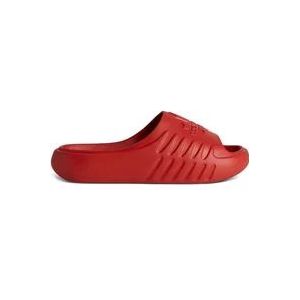 Dsquared2 Rode Platte Slides & Teenslippers , Red , Heren , Maat: 43 EU