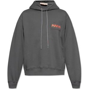 Marni, Heren, Sweatshirts & Hoodies, Grijs, Maat: L Katoen,