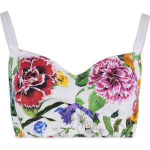 Dolce & Gabbana, Dames, Tops, Veelkleurig, Maat: XS Katoen,