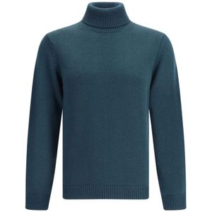 Roberto Collina, Heren, Truien, Groen, Maat: 2XL Wol,