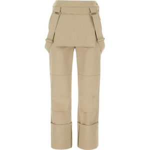 Max Mara, Dames, Broeken, Bruin, Maat: XS Leer,