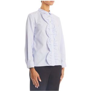 Alessia Santi, Dames, Blouses & Shirts, Blauw, Maat: S