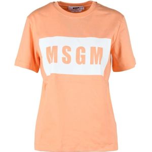 Msgm, Dames, Tops, Roze, Maat: XS Katoen,