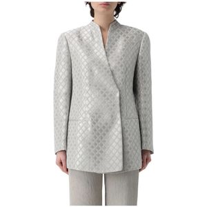Giorgio Armani, Dames, Jassen, Grijs, Maat: S