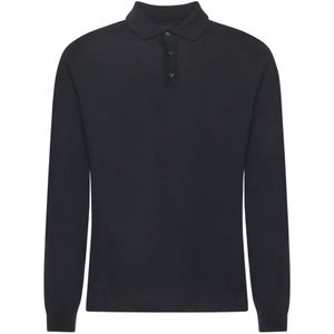 Zanone, Heren, Tops, Zwart, Maat: L