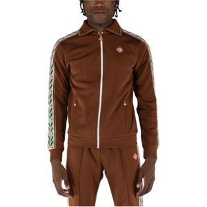 Casablanca, Heren, Sweatshirts & Hoodies, Bruin, Maat: XL Poliester,