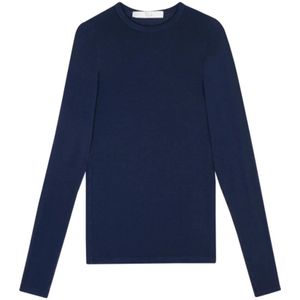 Tela, Dames, Tops, Blauw, Maat: S Wol,