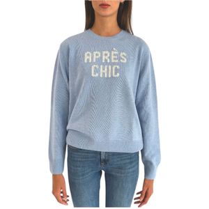 Saint Barth, Dames, Truien, Blauw, Maat: M Leer,