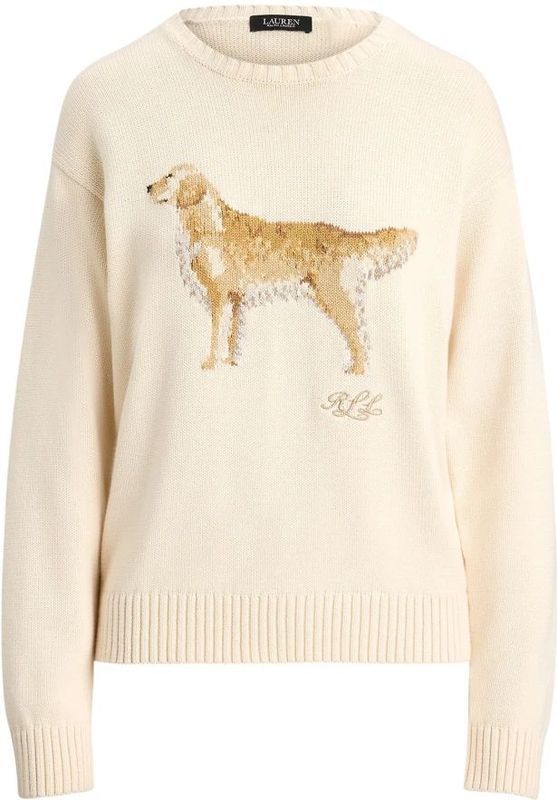 Ralph Lauren - Riednee Long Sleeve Pullover - Gebreide Trui - Beige - Katoen