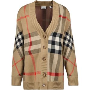 Burberry, Dames, Truien, Bruin, Maat: S Wol,