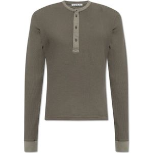 Acne Studios - T-shirt met Lange Mouwen - Grijs - Katoen