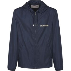 Valentino, Heren, Jassen, Blauw, Maat: XL Nylon,