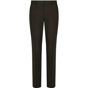 Dolce & Gabbana, Heren, Broeken, Zwart, Maat: S Wol,