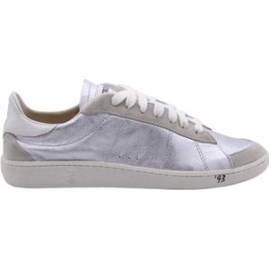 Patrizia Pepe - Sneakers - Grijs - Leer - Zilveren Metallic