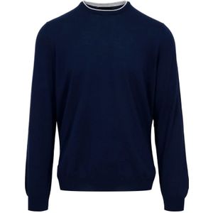 Fay, Heren, Truien, Blauw, Maat: XL Katoen,