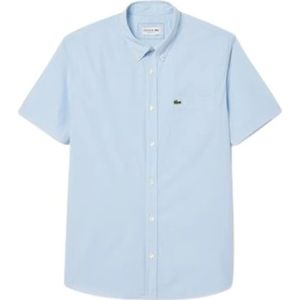 Lacoste, Heren, Overhemden, Blauw, Maat: M Katoen,