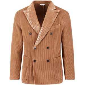 Boglioli, Heren, Jassen, Bruin, Maat: L Zijde,