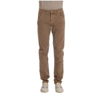 Jacob Cohën, Heren, Broeken, Beige, Maat: W32 Denim,