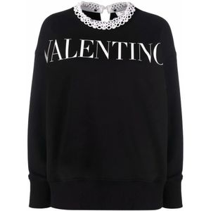 Valentino, Dames, Sweatshirts & Hoodies, Zwart, Maat: XL Katoen,