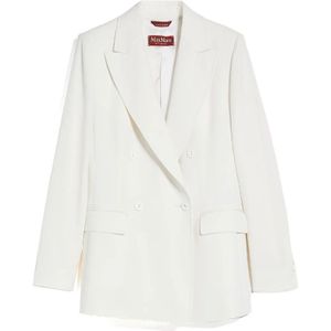 Max Mara, Dames, Jassen, Wit, Maat: 2XS Satijn,
