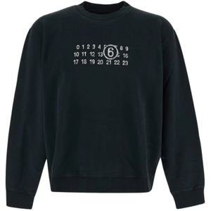 MM6 Maison Margiela, Heren, Sweatshirts & Hoodies, Zwart, Maat: L