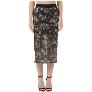 Versace Jeans Couture, Dames, Rokken, Veelkleurig, Maat: S Polyamide,