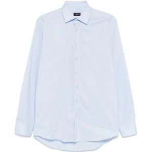Etro, Heren, Overhemden, Blauw, Maat: L Katoen,