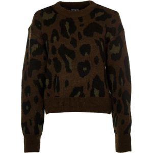 Carhartt Wip, Dames, Truien, Bruin, Maat: XS Wol,