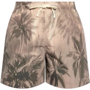 Palm Angels, Heren, Badkleding, Grijs, Maat: M Poliester,