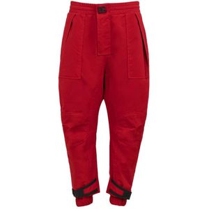 Dolce & Gabbana, Heren, Broeken, Rood, Maat: M Katoen,