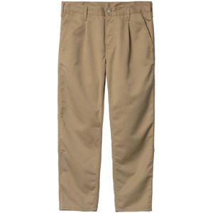 Carhartt Wip, Heren, Broeken, Beige, Maat: S Leer,