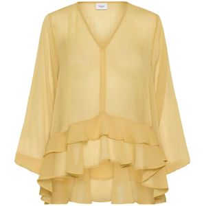 Saint Tropez, Dames, Blouses & Shirts, Geel, Maat: L